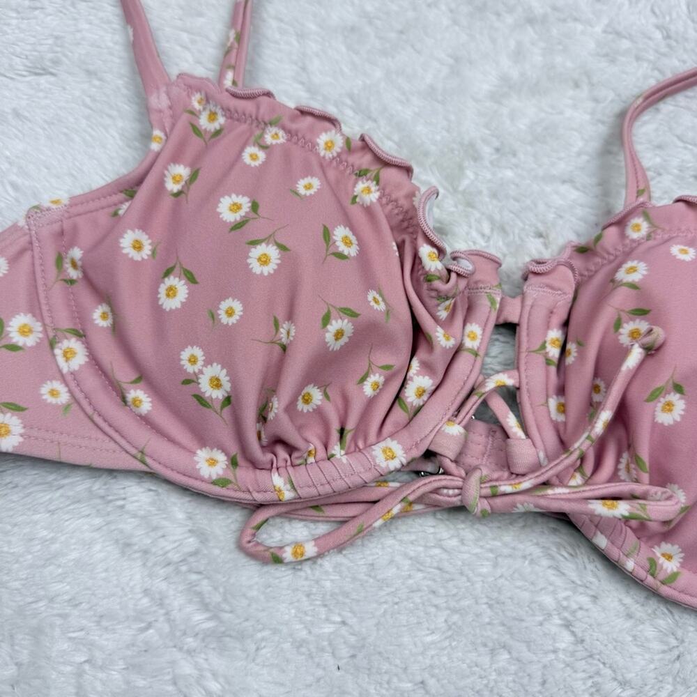 Wild Fable Mauve Floral Bikini Top NWOT - Picture 2 of 3